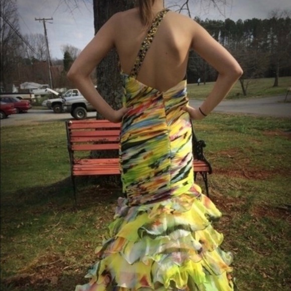 Yellow Mermaid Dress - Picture 2 of 4